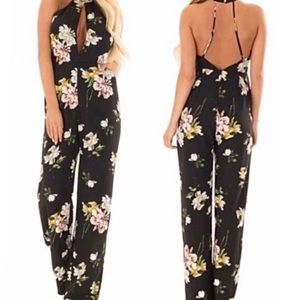 BLUE BLUSH floral jumpsuit